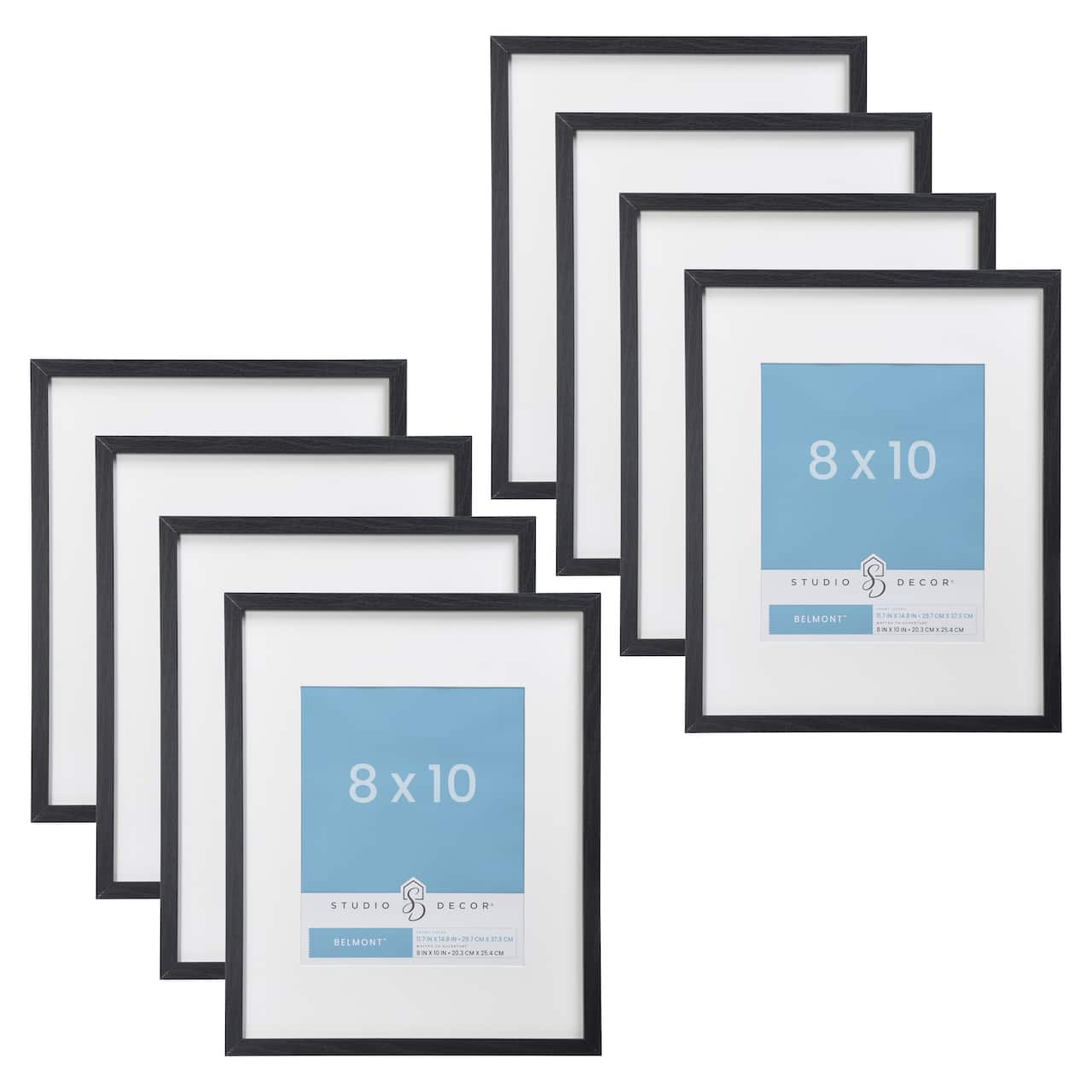 8 Pack: Narrow Belmont Frame with Mat by Studio Décor®
